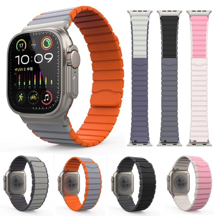 For Apple Watch 42mm / 41mm / 40mm / 38mm Kalebol Magnetic Silicone Strap(Grey) - Watch Bands by Kalebol | Online Shopping South Africa | PMC TechLife | Buy Now Pay Later Mobicred