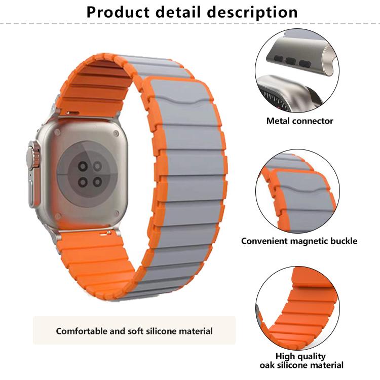 For Apple Watch 42mm / 41mm / 40mm / 38mm Kalebol Magnetic Silicone Strap(Grey) - Watch Bands by Kalebol | Online Shopping South Africa | PMC TechLife | Buy Now Pay Later Mobicred