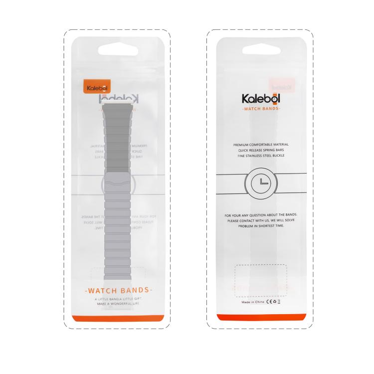 For Apple Watch 46mm / 49mm / 45mm / 44mm Kalebol Magnetic Silicone Strap(Grey Orange) - Watch Bands by Kalebol | Online Shopping South Africa | PMC TechLife | Buy Now Pay Later Mobicred