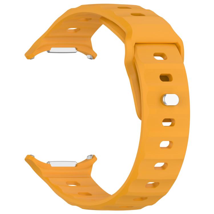 For Samsung Galaxy Watch Ultra 47mm / Ultra 2025 Kalebol Square Buckle Silicone Watch Band(Yellow) - free shipping - PMc TechLife - Order now!
