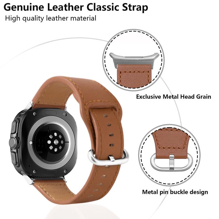 For Samsung Galaxy Watch Ultra 47mm Kalebol Genuine Leather Watch Band(Black) - free shipping - PMc TechLife - Order now!