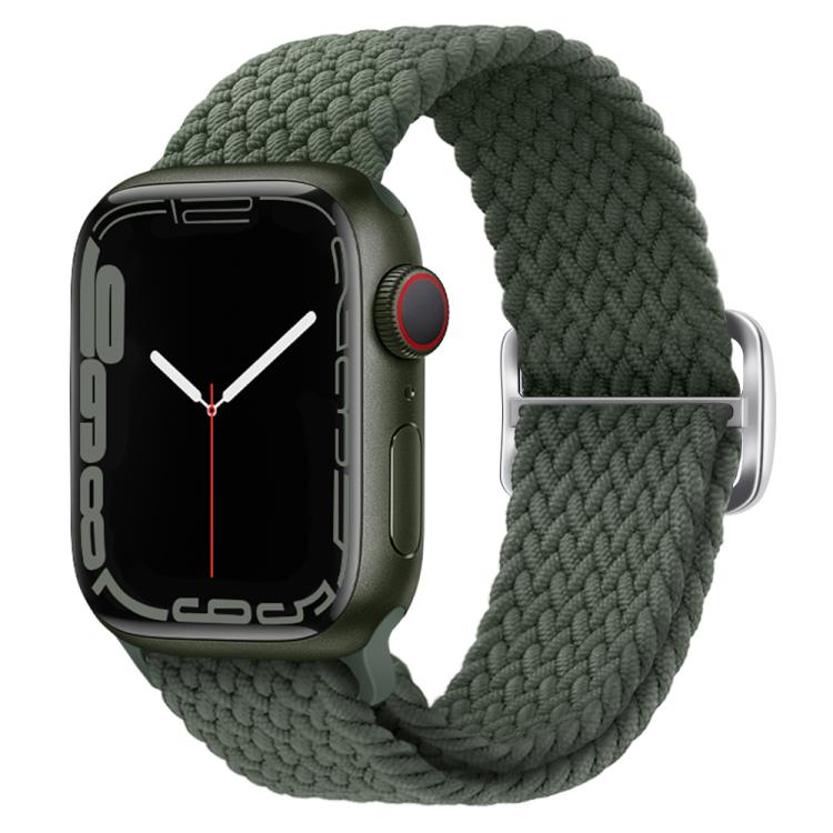For Apple Watch 46mm / 49mm / 45mm / 44mm Kalebol Eight Buckle Nylon Braided Watch Band(Dark Green) - Watch Bands by Kalebol | Online Shopping South Africa | PMC TechLife | Buy Now Pay Later Mobicred