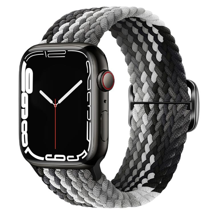 For Apple Watch 46mm / 49mm / 45mm / 44mm Kalebol Eight Buckle Nylon Braided Watch Band(Chocolate) - Watch Bands by Kalebol | Online Shopping South Africa | PMC TechLife | Buy Now Pay Later Mobicred