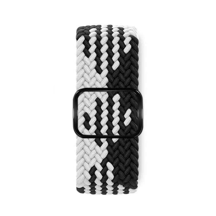 For Apple Watch 42mm / 41mm / 40mm / 38mm Kalebol Eight Buckle Nylon Braided Watch Band(Black White) - Watch Bands by Kalebol | Online Shopping South Africa | PMC TechLife | Buy Now Pay Later Mobicred