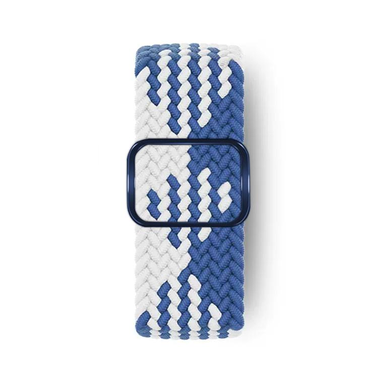 For Apple Watch 42mm / 41mm / 40mm / 38mm Kalebol Eight Buckle Nylon Braided Watch Band(Blue White) - Watch Bands by Kalebol | Online Shopping South Africa | PMC TechLife | Buy Now Pay Later Mobicred