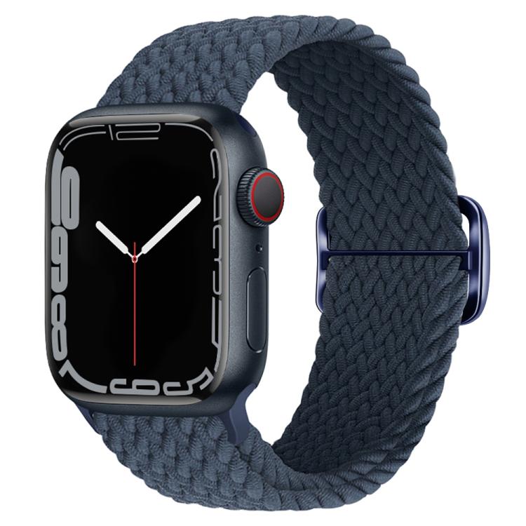 For Apple Watch 42mm / 41mm / 40mm / 38mm Kalebol Eight Buckle Nylon Braided Watch Band(Dark Blue) - Watch Bands by Kalebol | Online Shopping South Africa | PMC TechLife | Buy Now Pay Later Mobicred