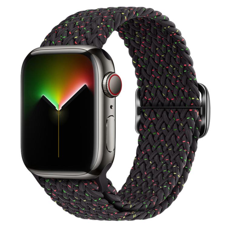 For Apple Watch 42mm / 41mm / 40mm / 38mm Kalebol Eight Buckle Nylon Braided Watch Band(Starlight Black) - Watch Bands by Kalebol | Online Shopping South Africa | PMC TechLife | Buy Now Pay Later Mobicred