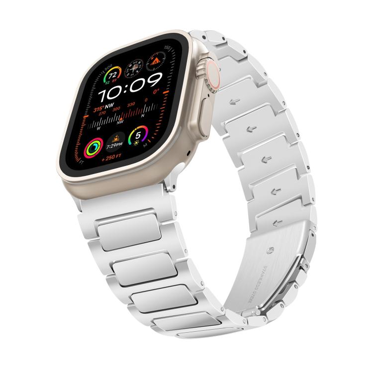 For Apple Watch 46mm / 49mm / 45mm / 44mm Kalebol Tooling Metal Zinc Alloy Watch Band(Silver) - free shipping - PMc TechLife - Order now!