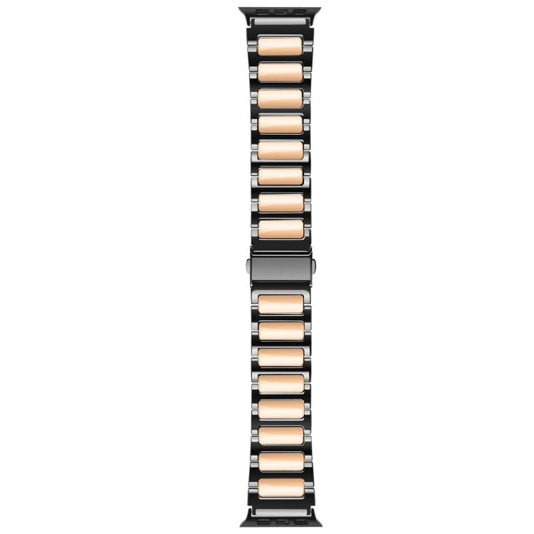 For Apple Watch 42mm / 41mm / 40mm / 38mm Kalebol Tooling Metal Zinc Alloy Watch Band(Black Rose Gold) - free shipping - PMc TechLife - Order now!