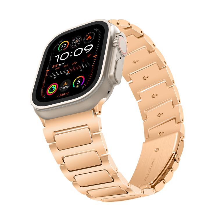 For Apple Watch 42mm / 41mm / 40mm / 38mm Kalebol Tooling Metal Zinc Alloy Watch Band(Rose Gold) - free shipping - PMc TechLife - Order now!