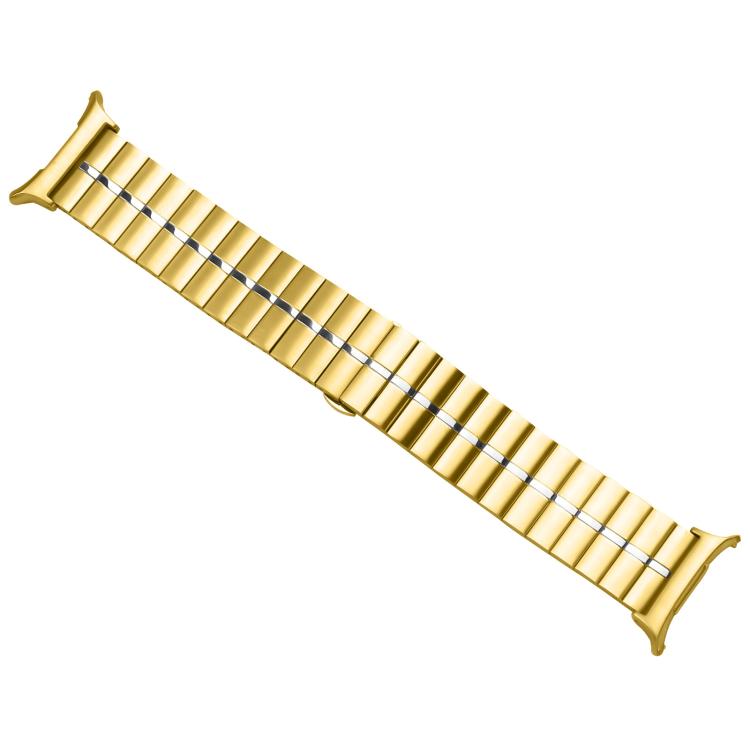 For Samsung Galaxy Watch Ultra 47mm Kalebol One-bead Stainless Steel Watch Band(Gold Silver) - free shipping - PMc TechLife - Order now!