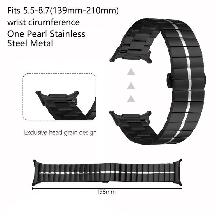 For Samsung Galaxy Watch Ultra 47mm / Ultra 2025 Kalebol One-bead Stainless Steel Watch Band(Black) - free shipping - PMc TechLife - Order now!