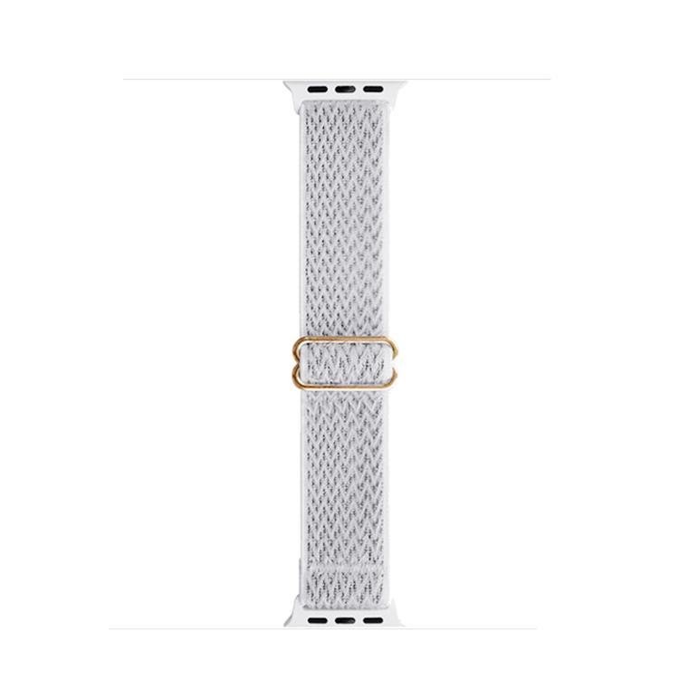 For Apple Watch 46mm / 49mm / 45mm / 44mm Kalebol Eight Buckle Wavy Braided Nylon Watch Band(White) - Watch Bands by Kalebol | Online Shopping South Africa | PMC TechLife | Buy Now Pay Later Mobicred