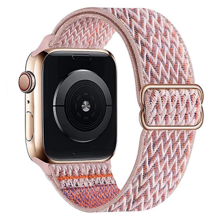 For Apple Watch 46mm / 49mm / 45mm / 44mm Kalebol Eight Buckle Wavy Braided Nylon Watch Band(Pink) - Watch Bands by Kalebol | Online Shopping South Africa | PMC TechLife | Buy Now Pay Later Mobicred