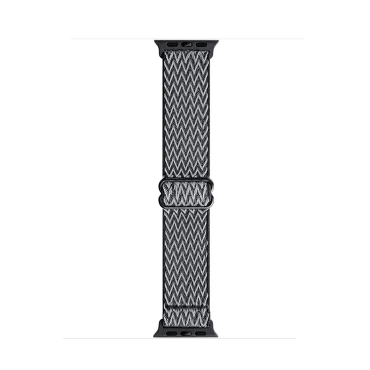 For Apple Watch 46mm / 49mm / 45mm / 44mm Kalebol Eight Buckle Wavy Braided Nylon Watch Band(Grey) - Watch Bands by Kalebol | Online Shopping South Africa | PMC TechLife | Buy Now Pay Later Mobicred
