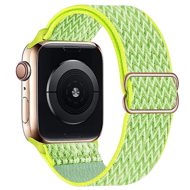For Apple Watch 46mm / 49mm / 45mm / 44mm Kalebol Eight Buckle Wavy Braided Nylon Watch Band(Bright Green) - Watch Bands by Kalebol | Online Shopping South Africa | PMC TechLife | Buy Now Pay Later Mobicred