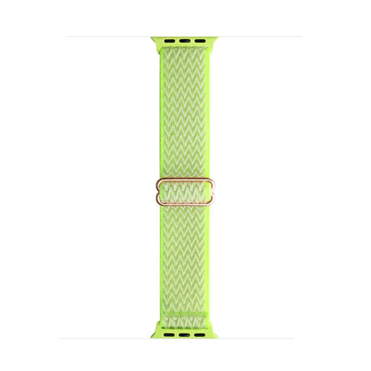 For Apple Watch 46mm / 49mm / 45mm / 44mm Kalebol Eight Buckle Wavy Braided Nylon Watch Band(Bright Green) - Watch Bands by Kalebol | Online Shopping South Africa | PMC TechLife | Buy Now Pay Later Mobicred