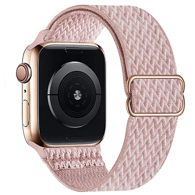 For Apple Watch 46mm / 49mm / 45mm / 44mm Kalebol Eight Buckle Wavy Braided Nylon Watch Band(Rose Pink) - Watch Bands by Kalebol | Online Shopping South Africa | PMC TechLife | Buy Now Pay Later Mobicred
