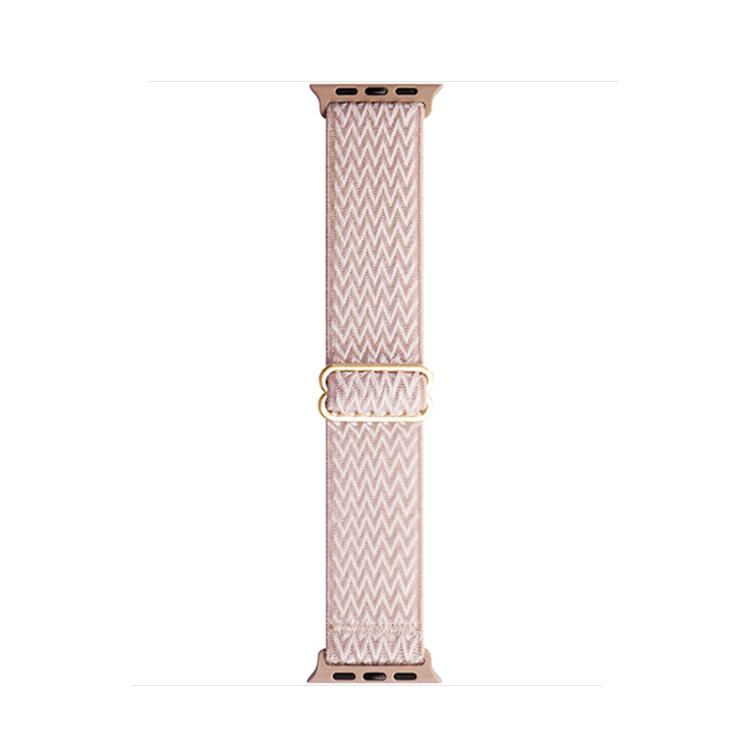 For Apple Watch 46mm / 49mm / 45mm / 44mm Kalebol Eight Buckle Wavy Braided Nylon Watch Band(Rose Pink) - Watch Bands by Kalebol | Online Shopping South Africa | PMC TechLife | Buy Now Pay Later Mobicred