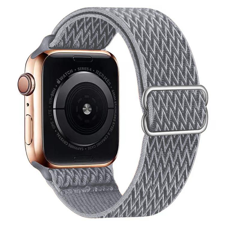 For Apple Watch 46mm / 49mm / 45mm / 44mm Kalebol Eight Buckle Wavy Braided Nylon Watch Band(Light Grey) - Watch Bands by Kalebol | Online Shopping South Africa | PMC TechLife | Buy Now Pay Later Mobicred