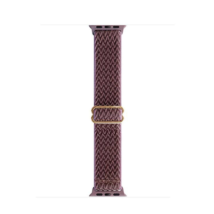 For Apple Watch 46mm / 49mm / 45mm / 44mm Kalebol Eight Buckle Wavy Braided Nylon Watch Band(Grey Purple) - Watch Bands by Kalebol | Online Shopping South Africa | PMC TechLife | Buy Now Pay Later Mobicred
