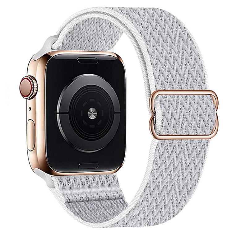 For Apple Watch 42mm / 41mm / 40mm / 38mm Kalebol Eight Buckle Wavy Braided Nylon Watch Band(White) - Watch Bands by Kalebol | Online Shopping South Africa | PMC TechLife | Buy Now Pay Later Mobicred