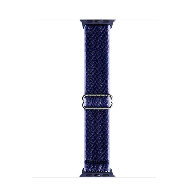 For Apple Watch 42mm / 41mm / 40mm / 38mm Kalebol Eight Buckle Wavy Braided Nylon Watch Band(Navy Blue) - Watch Bands by Kalebol | Online Shopping South Africa | PMC TechLife | Buy Now Pay Later Mobicred