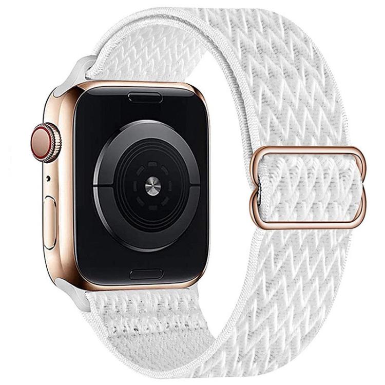 For Apple Watch 42mm / 41mm / 40mm / 38mm Kalebol Eight Buckle Wavy Braided Nylon Watch Band(Bright White) - Watch Bands by Kalebol | Online Shopping South Africa | PMC TechLife | Buy Now Pay Later Mobicred