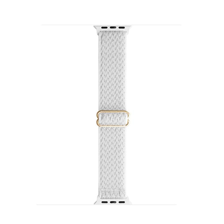 For Apple Watch 42mm / 41mm / 40mm / 38mm Kalebol Eight Buckle Wavy Braided Nylon Watch Band(Bright White) - Watch Bands by Kalebol | Online Shopping South Africa | PMC TechLife | Buy Now Pay Later Mobicred