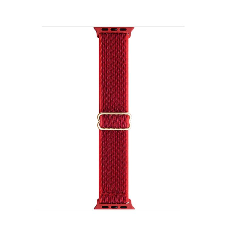 For Apple Watch 42mm / 41mm / 40mm / 38mm Kalebol Eight Buckle Wavy Braided Nylon Watch Band(Red) - Watch Bands by Kalebol | Online Shopping South Africa | PMC TechLife | Buy Now Pay Later Mobicred