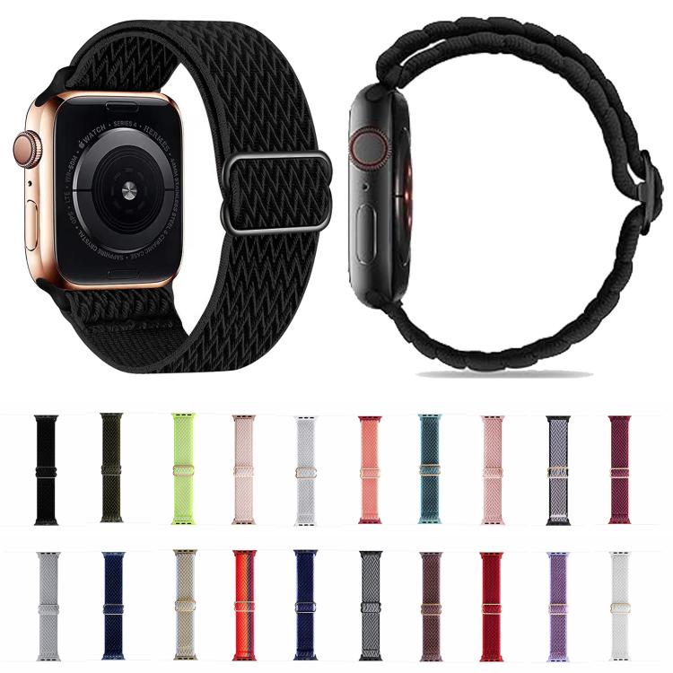 For Apple Watch 42mm / 41mm / 40mm / 38mm Kalebol Eight Buckle Wavy Braided Nylon Watch Band(Rainbow) - Watch Bands by Kalebol | Online Shopping South Africa | PMC TechLife | Buy Now Pay Later Mobicred