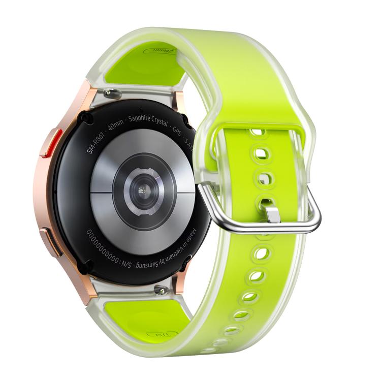 For Samsung Galaxy Watch 7  / 6 / 5 / 4 Kalebol Glacier Transparent Silicone Watch Band(Lime) - free shipping - PMc TechLife - Order now!