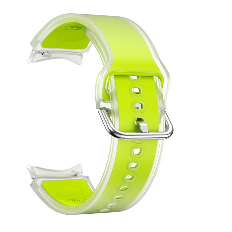 For Samsung Galaxy Watch 7  / 6 / 5 / 4 Kalebol Glacier Transparent Silicone Watch Band(Lime) - free shipping - PMc TechLife - Order now!