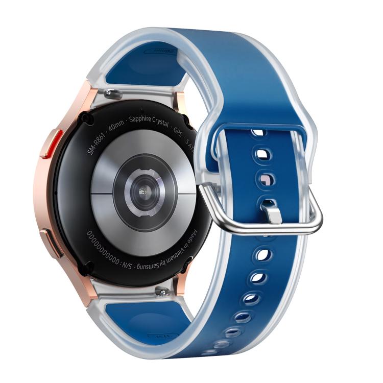 For Samsung Galaxy Watch 7  / 6 / 5 / 4 Kalebol Glacier Transparent Silicone Watch Band(Cyan-blue) - free shipping - PMc TechLife - Order now!