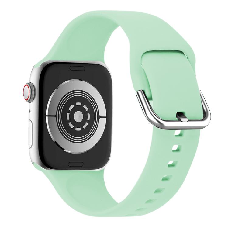 For Apple Watch 46mm / 49mm / 45mm / 44mm Kalebol Metal Pin Buckle Silicone Watch Band(Cyan) - Watch Bands by Kalebol | Online Shopping South Africa | PMC TechLife | Buy Now Pay Later Mobicred
