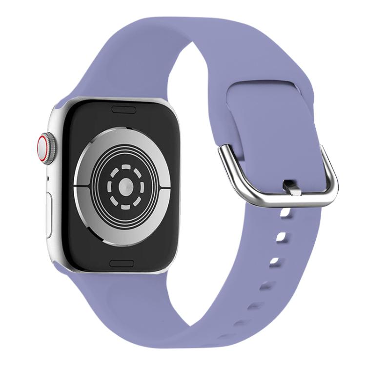 For Apple Watch 46mm / 49mm / 45mm / 44mm Kalebol Metal Pin Buckle Silicone Watch Band(Lavender) - Watch Bands by Kalebol | Online Shopping South Africa | PMC TechLife | Buy Now Pay Later Mobicred