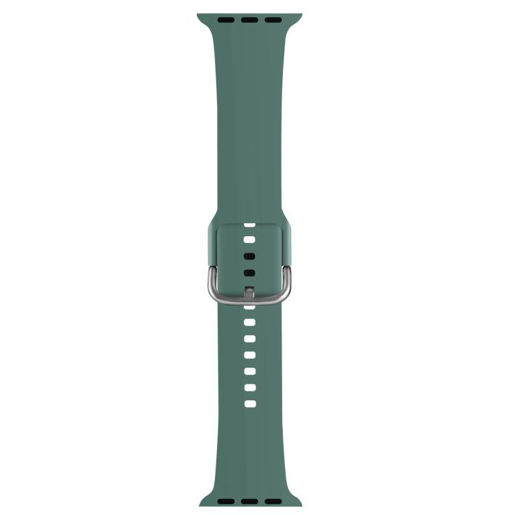 For Apple Watch 42mm / 41mm / 40mm / 38mm Kalebol Metal Pin Buckle Silicone Watch Band(Pine Green) - Watch Bands by Kalebol | Online Shopping South Africa | PMC TechLife | Buy Now Pay Later Mobicred