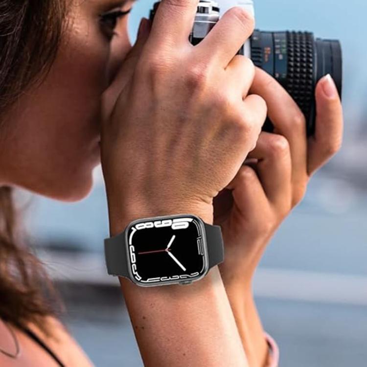 For Apple Watch 42mm / 41mm / 40mm / 38mm Kalebol Metal Pin Buckle Silicone Watch Band(White) - Watch Bands by Kalebol | Online Shopping South Africa | PMC TechLife | Buy Now Pay Later Mobicred