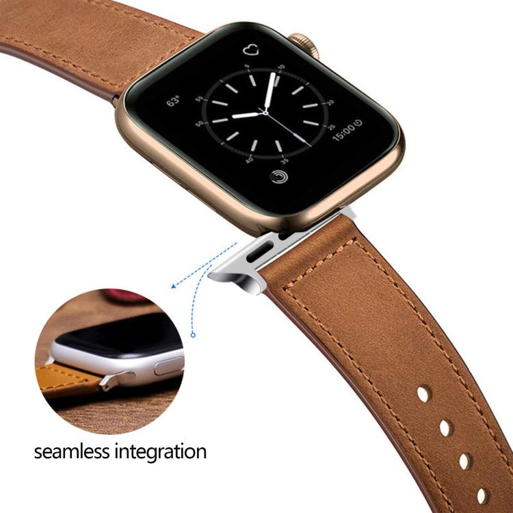 For Apple Watch 42mm / 41mm / 40mm / 38mm Kalebol Large Stud Buckle Leather Watch Band(Pink) - free shipping - PMc TechLife - Order now!