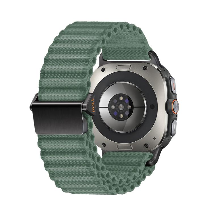 For Samsung Galaxy Watch Ultra 47mm Kalebol Ocean Loop Nylon Braided Watch Band(Army Green) - Watch Bands by Kalebol | Online Shopping South Africa | PMc TechLife | Buy Now Pay Later Mobicred