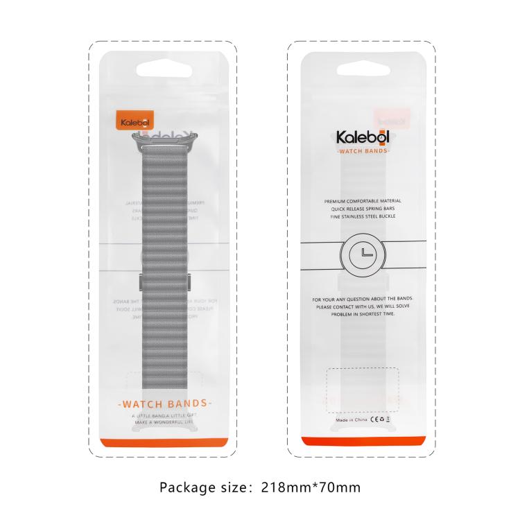 For Samsung Galaxy Watch Ultra 47mm Kalebol Ocean Loop Nylon Braided Watch Band(Army Green) - Watch Bands by Kalebol | Online Shopping South Africa | PMc TechLife | Buy Now Pay Later Mobicred
