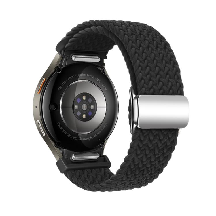 For Samsung Galaxy Watch 5 Pro / 6 / 7 Kalebol Button Braided Loop Magnetic Buckle Watch Band(Black) - free shipping - PMc TechLife - Order now!