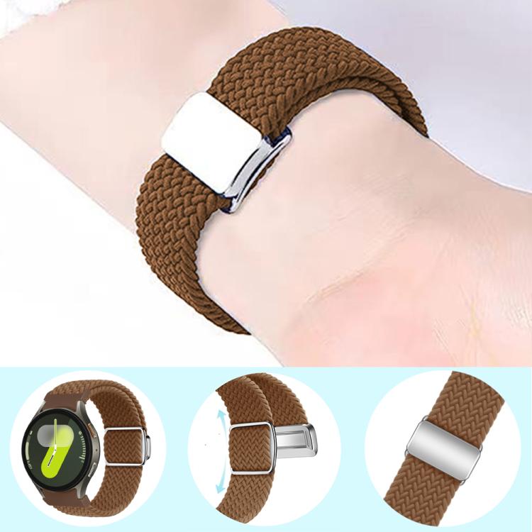 For Samsung Galaxy Watch 5 Pro / 6 / 7 Kalebol Button Braided Loop Magnetic Buckle Watch Band(Dark Olive Green) - free shipping - PMc TechLife - Order now!