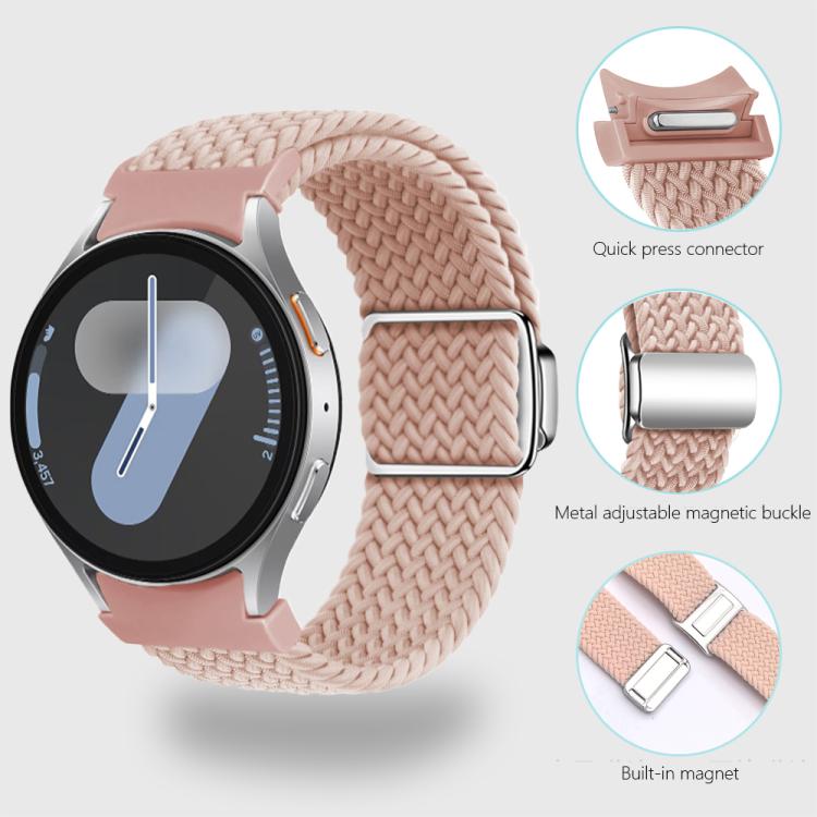 For Samsung Galaxy Watch 5 Pro / 6 / 7 Kalebol Button Braided Loop Magnetic Buckle Watch Band(Fog Blue) - free shipping - PMc TechLife - Order now!