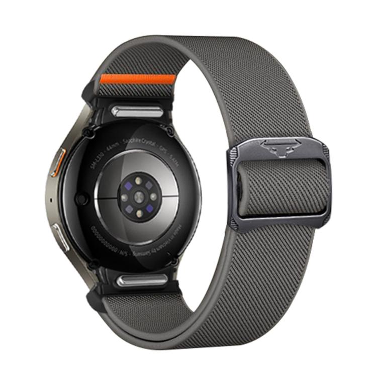 For Samsung Galaxy Watch 5 Pro / 6 / 7 Kalebol Button Elastic Nylon Watch Band(Dark Grey) - free shipping - PMc TechLife - Order now!