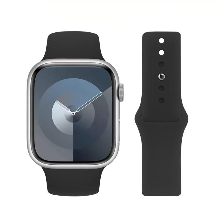 For Apple Watch 46mm / 49mm / 45mm / 44mm Kalebol Reverse Buckle Silicone Watch Band(Black) - Watch Bands by Kalebol | Online Shopping South Africa | PMC TechLife | Buy Now Pay Later Mobicred