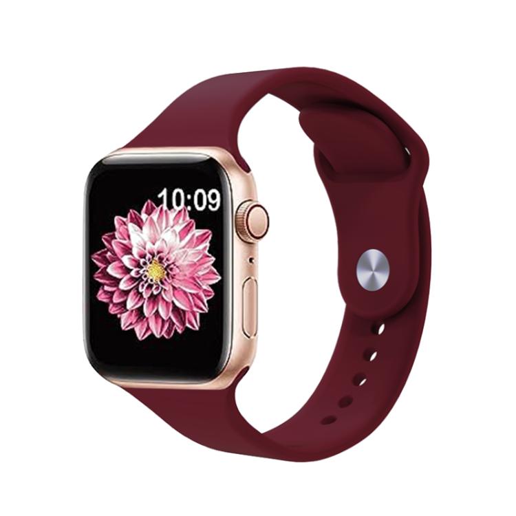 For Apple Watch 42mm / 41mm / 40mm / 38mm Kalebol Reverse Buckle Silicone Watch Band(Wine Red) - Watch Bands by Kalebol | Online Shopping South Africa | PMC TechLife | Buy Now Pay Later Mobicred