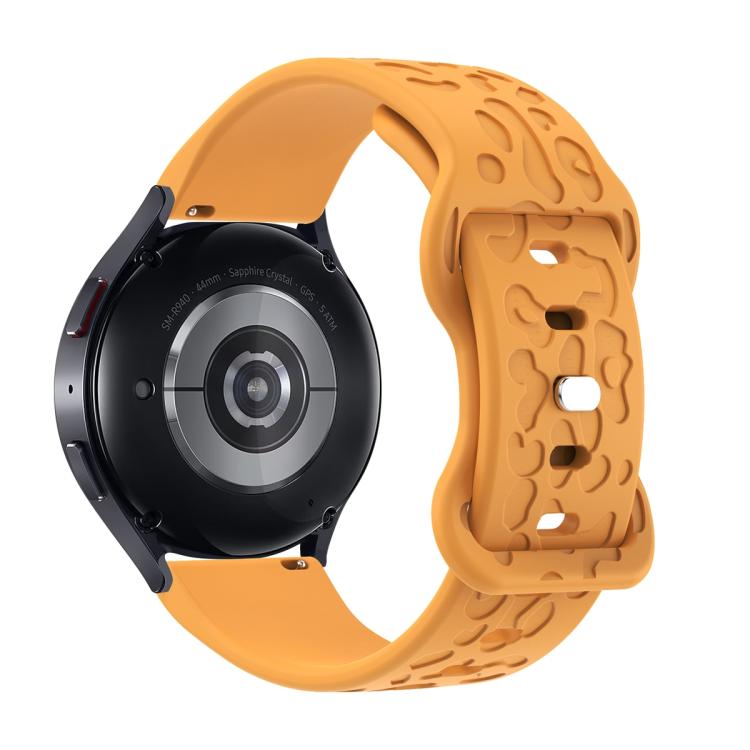 18mm Kalebol Leopard Print Butterfly Buckle Silicone Watch Band(Yellow) - free shipping - PMc TechLife - Order now!