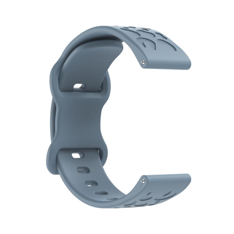 20mm Kalebol Leopard Print Butterfly Buckle Silicone Watch Band(Slate Blue) - free shipping - PMc TechLife - Order now!