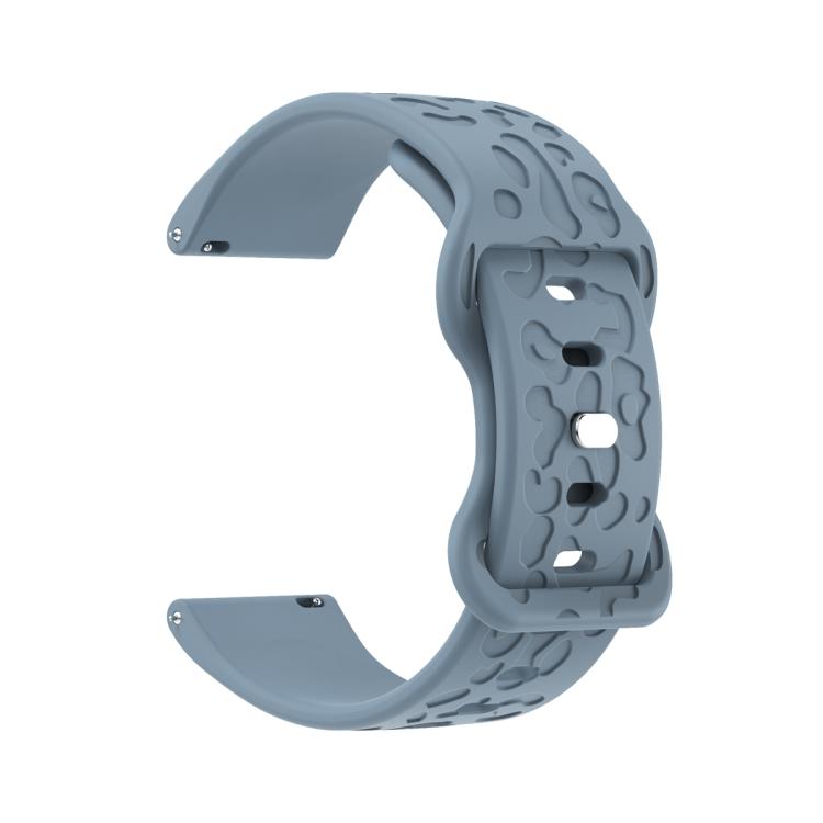 20mm Kalebol Leopard Print Butterfly Buckle Silicone Watch Band(Slate Blue) - free shipping - PMc TechLife - Order now!
